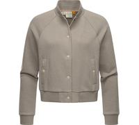 Bomberjacke RAGWEAR "Simonette", Damen, Gr. 5XL (50), braun (mokka), Material: 70% Baumwolle, 30% Polyester, gerade hüftlang, hoch geschlossener Ausschnitt, Ärmel ohne Ärmelschlitz Rippstrickbündchen,