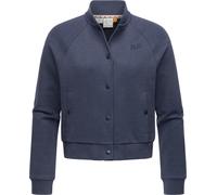 Bomberjacke RAGWEAR "Simonette", Damen, Gr. XXXL(46), blau (navy), Material: 70% Baumwolle, 30% Polyester, gerade hüftlang, hoch geschlossener Ausschnitt, Ärmel ohne Ärmelschlitz Rippstrickbündchen, J