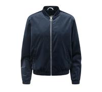 Bomberjacke RAGWEAR "Velvetie", Damen, Gr. XS (34), blau (navy), Samt, Obermaterial: 100% Polyester. Innenfutter: 100% Polyester, lässig geschnitten hüftlang, hoch geschlossener Ausschnitt, Bündchen, 