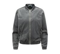 Bomberjacke RAGWEAR "Velvetie", Damen, Gr. XXL (44), grau (hellgrau), Samt, Obermaterial: 100% Polyester. Innenfutter: 100% Polyester, lässig geschnitten hüftlang, hoch geschlossener Ausschnitt, Bündc