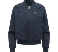 Bomberjacke RAGWEAR "Yotimo", Damen, Gr. M (38), navy, Obermaterial: 68% Baumwolle, 32% Nylon; Innenfutter: 100% Polyester, oversize hüftlang, Raglanärmel Rippstrickbündchen, Jacken Bomberjacke, Lässi