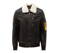Bomberjacke RICANO "Lederjacke TG-1011", Herren, Gr. XL, braun, Obermaterial: 100% Lammnappaleder LANA. Futter: 100% Baumwolle CO., schmal, Rundhals, Jacken Bomberjacke, Handgefertigt aus echtem Leder