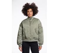 Bomberjacke RINO & PELLE "DJENNA", Damen, Gr. 42, grün (grün ash and deep pink), Web, Obermaterial: 100% Polyester. Futter: 100% Polyester, unifarben, lässig geschnitten hüftlang, Bündchen, Jacken, mi