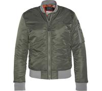 Bomberjacke SCHOTT NYC, Damen, Gr. M (36), grün (sage khaki), Softshell, Obermaterial: 100% Nylon, unifarben mit Farbeinsätzen, Basic, gerade, unten schmal hüftlang, eingesetzt Windstopperbündchen mit