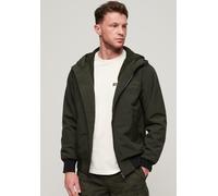 Bomberjacke SUPERDRY "SURPLUS NYLON HOODED BOMBER", Herren, Gr. XXL, schwarz (surplus good), Web, Obermaterial: 100% Baumwolle, unifarben, relaxed fit, Jacken Bomberjacke (46890126-XXL) surplus good