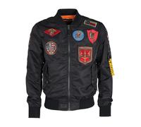 Bomberjacke TOP GUN "TG2024001", Herren, Gr. 50M, schwarz, Oberstoff: 100% Nylon . Futter: 100% Polyester. Strick: 100% Polyester. Kragen: 100% Polyester, Jacken Bomberjacke (73435419-M) schwarz