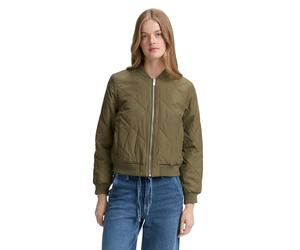 Bomberjacke TOM TAILOR DENIM, Damen, Gr. L (40), grün (grape leaf grün), Obermaterial: 100% Polyester. Futter: 100% Polyester, Strukturmuster, unifarben, regular fit taillenbedeckt, Rippbündchen, Jack