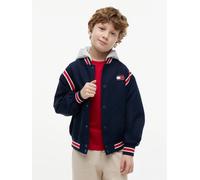 Bomberjacke TOMMY HILFIGER, Jungen, Gr. 16 (176), blau (schwarz night navy), Web, Obermaterial: 100% Polyester. Futter: 100% Polyester, unifarben, regular fit normal, Rundhals, Bündchen, Jacken Bomber