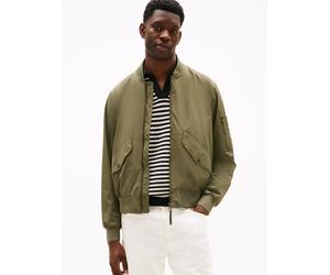Bomberjacke TOMMY HILFIGER "PACKABLE BOMBER", Herren, Gr. L, grün (battle grün), Web, Obermaterial: 100% Polyester, relaxed fit, elastischer Bund, Jacken Bomberjacke, Fliegerjacke, Freizeitjacke (3352