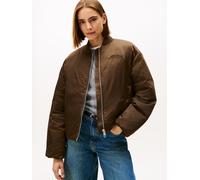 Bomberjacke TOMMY HILFIGER "SATEEN PADDED RLX BOMBER", Damen, Gr. M (38), chestnut fudge, Web, Obermaterial: 100% Polyester, unifarben, relaxed fit, Jacken Bomberjacke (76997341-M) chestnut fudge