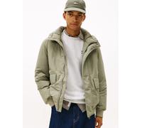Tommy Jeans Regular Fit Bomberjacke mit Kapuze in Oliv, Größe XXL