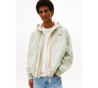 Bomberjacke TOMMY JEANS "TJM COTTON BOMBER JACKET", Herren, Gr. XXL, grün (misty sage), Web, Obermaterial: 85% Baumwolle, 15% Polyamid. Futter: 100% Polyester, unifarben, casual, regular fit normal, R