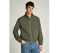 Bomberjacke TOMMY JEANS "TJM ESSENTIAL JACKET EXT", Herren, Gr. S, grün (fatigue grün), Web, Obermaterial: 100% Polyamid, unifarben, normal kurz, elastischer Bund, Jacken Bomberjacke, mit Logostickere
