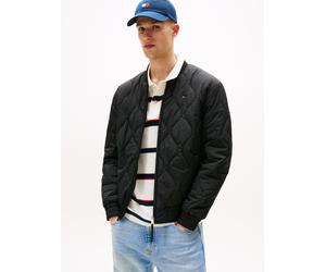 Bomberjacke TOMMY JEANS "TJM LW QUILTED BOMBER JACKET EXT", Herren, Gr. 4XL, schwarz, Web, Obermaterial: 100% Polyamid. Futter: 100% Polyester, unifarben, regular fit normal, Rundhals, eingesetzt elas
