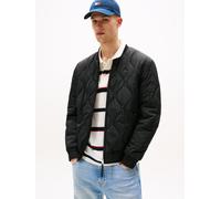 Bomberjacke TOMMY JEANS "TJM LW QUILTED BOMBER JACKET EXT", Herren, Gr. XXL, schwarz, Web, Obermaterial: 100% Polyamid. Futter: 100% Polyester, unifarben, regular fit normal, Rundhals, eingesetzt elas