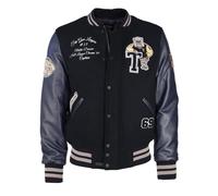 Bomberjacke TOP GUN "TG20202014", Herren, Gr. 56XXL, blau (navy), Obermaterial: 50% Wolle, 50% Polyester / Ärmel: 100% Polyurethan / Strick: 100% Polyester / Innenfutter: 100% Polyester, Jacken Bomber