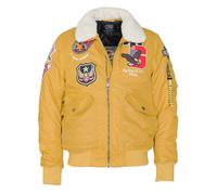 Bomberjacke TOP GUN "TG23002", Herren, Gr. 54XL, gelb, Obermaterial: 100% Polyamid. Futter, Wattierung, Strick, Kunstfell: 100% Polyester, Jacken Bomberjacke (90666023-XL) gelb