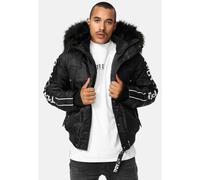 Bomberjacke TRUEPRODIGY "Jonathan Kapuze mit Fellimitat Applikation", Herren, Gr. L, schwarz, Obermaterial: 100% Polyester PES., regular fit, Jacken Bomberjacke (68702048-L) schwarz