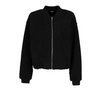 Bomberjacke URBAN CLASSICS "Urban Classics Ladies Structured Bomber Jacket", Damen, Gr. XL, schwarz, 100% Polyester, unifarben, normal, amerikanischer Ausschnitt, Jacken Bomberjacke (10536156-XL) schw