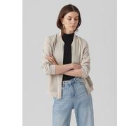 Vero Moda Damen Bomberjacke VMCOCO L/S – Regular Fit, College-Kragen – Silver Lining L
