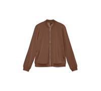 Bomberjacke VERO MODA "VMCOCO L/S BOMBER NOOS", Damen, Gr. M, cocoa braun, Web, Obermaterial: 96% Polyester, 4% Elasthan, unifarben, regular fit normal, Rundhals, Rippbündchen, Jacken Bomberjacke, Mat