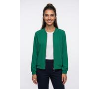 Bomberjacke VERO MODA "VMCOCO L/S BOMBER NOOS", Damen, Gr. S, grün (bosphorus), Web, Obermaterial: 96% Polyester, 4% Elasthan, unifarben, regular fit normal, Rundhals, Rippbündchen, Jacken Bomberjacke
