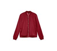 Bomberjacke VERO MODA "VMCOCO L/S BOMBER NOOS", Damen, Gr. XL, biking rot, Web, Obermaterial: 96% Polyester, 4% Elasthan, unifarben, regular fit normal, Rundhals, Rippbündchen, Jacken Bomberjacke, Mat