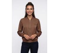 Bomberjacke VERO MODA "VMCOCO L/S BOMBER NOOS", Damen, Gr. XS, braun (cocoa braun), Web, Obermaterial: 96% Polyester, 4% Elasthan, unifarben, regular fit normal, Rundhals, Rippbündchen, Jacken Bomberj