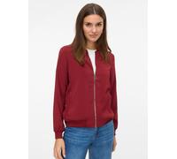 Bomberjacke VERO MODA "VMCOCO L/S BOMBER NOOS", Damen, Gr. XS, rot (syrah), Web, Obermaterial: 96% Polyester, 4% Elasthan, unifarben, modisch, regular fit normal, Rundhals, Langarm Rippbündchen, Jacke