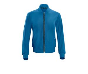 Bomberjacke WINSHAPE "Functional Comfort Bomber Jacket J007C", Damen, Gr. S, grün (teal grün), 85% Polyester, 15% Elasthan, ohne Ausschnitt, Jacken Bomberjacke, Ultra weicher Funktionsstoff (48806715-