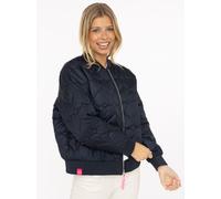 Bomberjacke ZWILLINGSHERZ ""Be Happy"", Damen, Gr. M, marine, Steppware, Obermaterial: 100% Polyester, regular fit kurz, angesetztes Bündchen, Jacken (52388411-M) marine