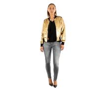 Bombers Original Damen Jacke Glitter, Gr. Large, Gold (Gold A-1)
