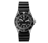 BOMBFROG BT25 Edelstahl Tritium Herren Taucheruhr mit Neopren-Armband im eleganten Militärlook - gebürstetes Edelstahlgehäuse mit entspiegeltem Saphirglas, Taucheruhren Herren Automatik