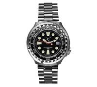 BOMBFROG PRO500 Edelstahl Superluminova Herren Taucheruhr mit Edelstahl-Armband im eleganten Militärlook - gebürstetes Edelstahlgehäuse mit entspiegeltem Saphirglas, Taucheruhren Herren Quarzuhr