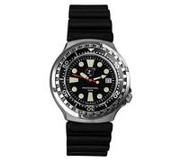 BOMBFROG PRO500 Edelstahl Superluminova Herren Taucheruhr mit Neopren-Armband im eleganten Militärlook - gebürstetes Edelstahlgehäuse mit entspiegeltem Saphirglas, Taucheruhren Herren Quarzuhr