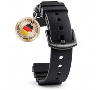 BOMBFROG Taucheruhr Uhrenarmband Silikon schwarz 27cm kürzbar Herren/Damen | 20mm, 22mm, 24mm, Schließe schwarz/silber Edelstahl, Damen & Herren, extra lang, UV-beständig, Tauchanzug-tauglich