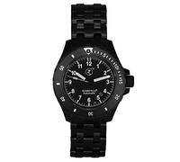 BOMBFROG BT25 Black Tritium Edelstahl Herren Taucheruhr mit Edelstahl-Armband im eleganten Militärlook - gebürstetes Edelstahlgehäuse mit entspiegeltem Saphirglas, Taucheruhren Herren Automatik