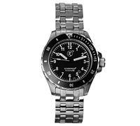 BOMBFROG Taucheruhren Herren Automatik BT25 Edelstahl Tritium mit Edelstahl-Armband im eleganten Militär Uhr-Look, gebürstetes Edelstahlgehäuse mit entspiegeltem Saphirglas, Taucheruhr Herren