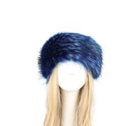 bomhys Russische Mütze Warmer Outdoor-Mädchen-Ohrenschützer Für Damen, Wintermützen, Kunstfell-Stirnband, Flauschige Russische Mützen, Fell-Faux-Bomber, Dunkelblau, Einheitsgröße