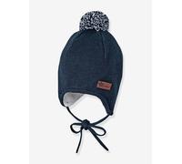 Bommelmütze aus Bio-Baumwolle Kinder Sterntaler blau Gr. 39 cm