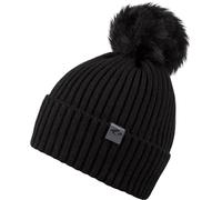 Bommelmütze CHILLOUTS "Hazel Hat", Damen, schwarz, Rippstrick, Kunstfaser, Mützen (63884563-0) schwarz