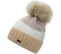 Bommelmütze CHILLOUTS "Tilda Hat", Damen, beige, Obermaterial: 76% Polyacryl, 22% Polyester, 2% Polyamid, mehrfarbig, Mützen, in flexibler Passform ca. 53-62 cm, abnehmbarem Kunstfell-Pompon (52891427