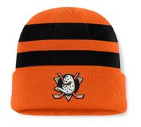 Bommelmütze FANATICS "Fanatics Mütze Anaheim Ducks Swipe Cuffed Beanie", Jungen, Gr. onesize, orange, 100% Polyacryl, Mützen (70942831-0) orange