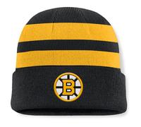 Bommelmütze FANATICS "Fanatics Mütze Boston Bruins Swipe Cuffed Beanie", Jungen, Gr. onesize, schwarz, 100% Polyacryl, Mützen (28696941-0) schwarz