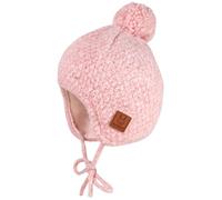 Bommelmütze MAXIMO, Jungen, Gr. 37, rosa, Strick, Materialmix, meliert, unifarben, Mützen Bommelmütze, weiche Wollmischung, Bommel, Bindeband, gefüttert (14166800-37)