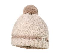 Bommelmütze MAXIMO, Mädchen, Gr. 49, beige (beigemeliert), Strick, Wollmischung, mehrfarbig, Mützen, wärmend, Grobstrick, gefüttert, hoher Wollanteil (67466908-49) beigemeliert