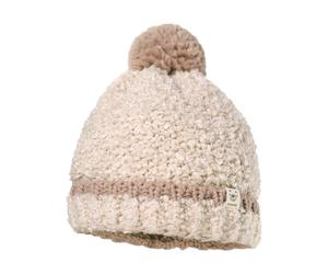 Bommelmütze MAXIMO, Mädchen, Gr. 53, beige (beigemeliert), Strick, Wollmischung, mehrfarbig, Mützen, wärmend, Grobstrick, gefüttert, hoher Wollanteil (67466908-53) beigemeliert