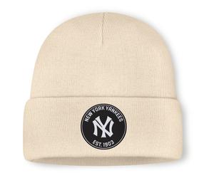 Bommelmütze NIKE "Nike Mütze New York Yankees Nike Utility Cuff Beanie", Damen, Gr. onesize, beige (weiß), 100% Polyacryl, Mützen (64993048-0) weiß