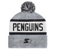 Bommelmütze STARTER "Starter Mütze Pittsburgh Penguins Black Ice Beanie", Jungen, Gr. onesize, grau (mehrfarbig), 100% Polyacryl, Mützen (24271039-0) mehrfarbig