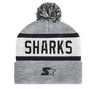 Bommelmütze STARTER "Starter Mütze San Jose Sharks Black Ice Beanie", Jungen, Gr. onesize, schwarz-weiß (mehrfarbig), 100% Polyacryl, Mützen (92999607-0) mehrfarbig